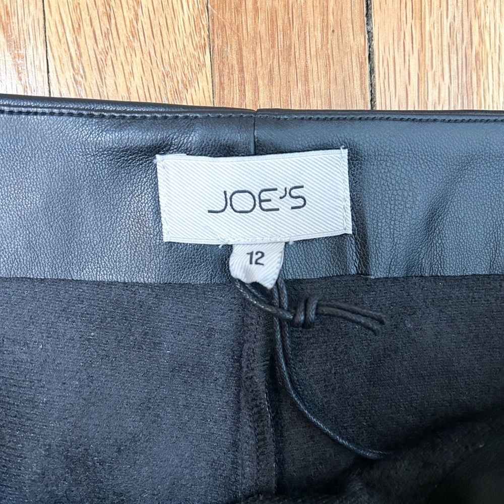 NWT Joe's Jeans Vegan Leather Mini Skirt in Black - Picture 5 of 9